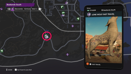 lone wolf fast travel photo location