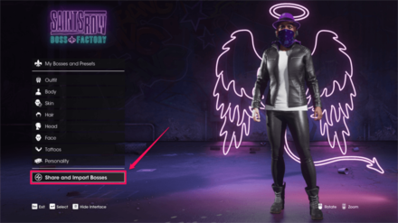 Saints Row - Select Share and Import Bosses