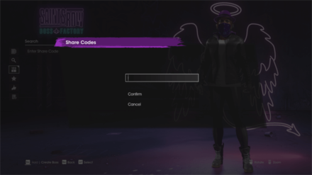 Saints Row - Input Your Share Code