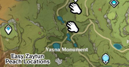 Genshin - Easy Zaytun Peach Locations
