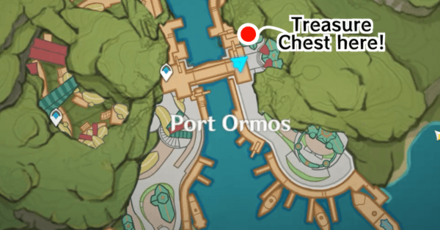 Genshin - Treasure Chest in Port Ormos