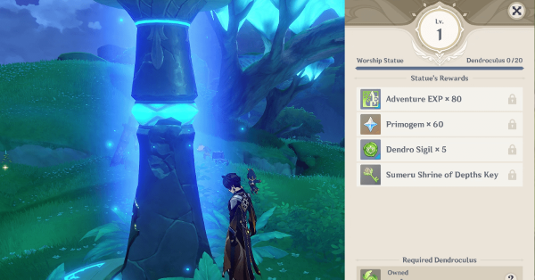 Genshin - Dendro Sigil reward from Sumeru Statue of the Seven