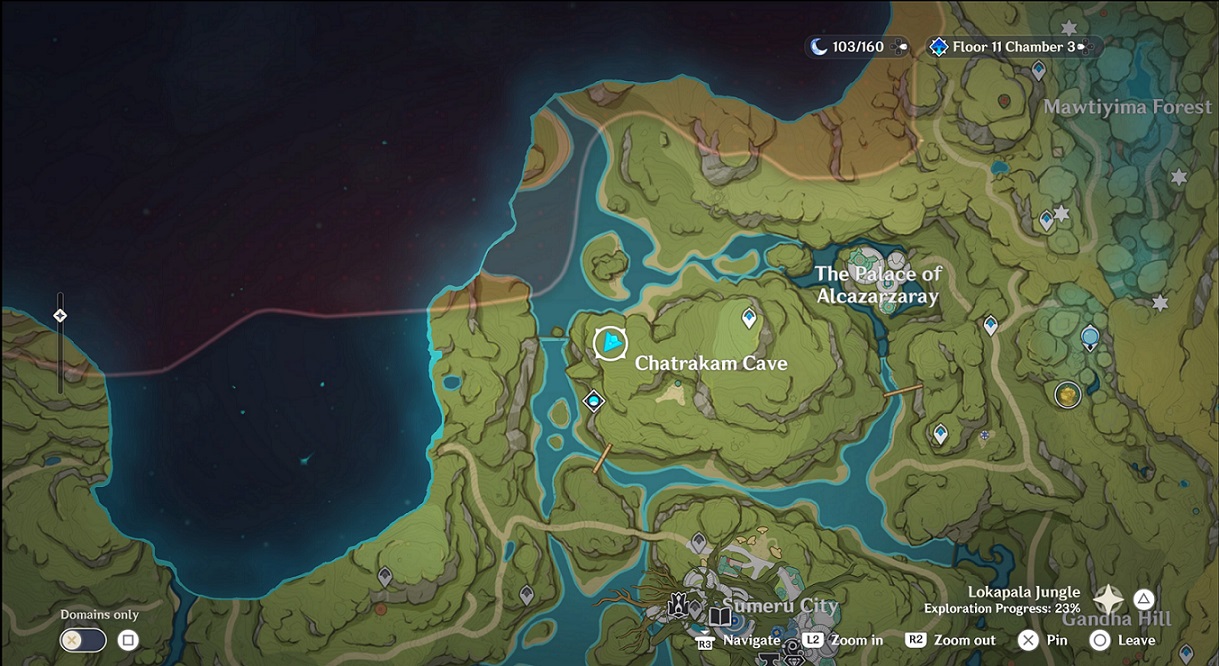 Genshin - Chatrakam Cave Arrow Rune Puzzle location