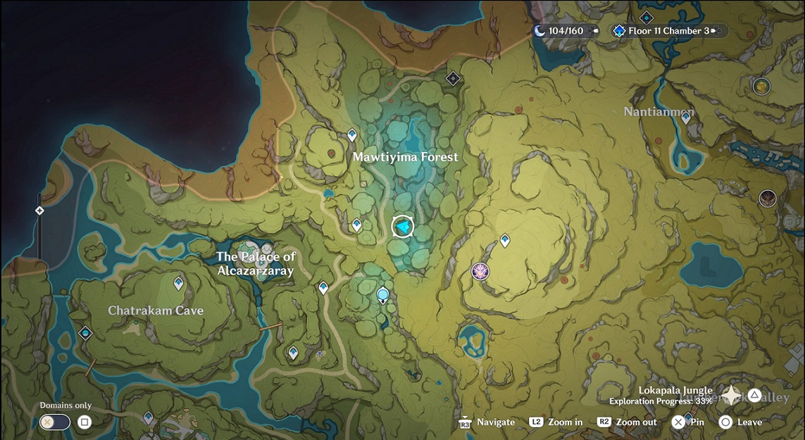 Genshin Mawtiyima Forest Arrow Rune Puzzle location