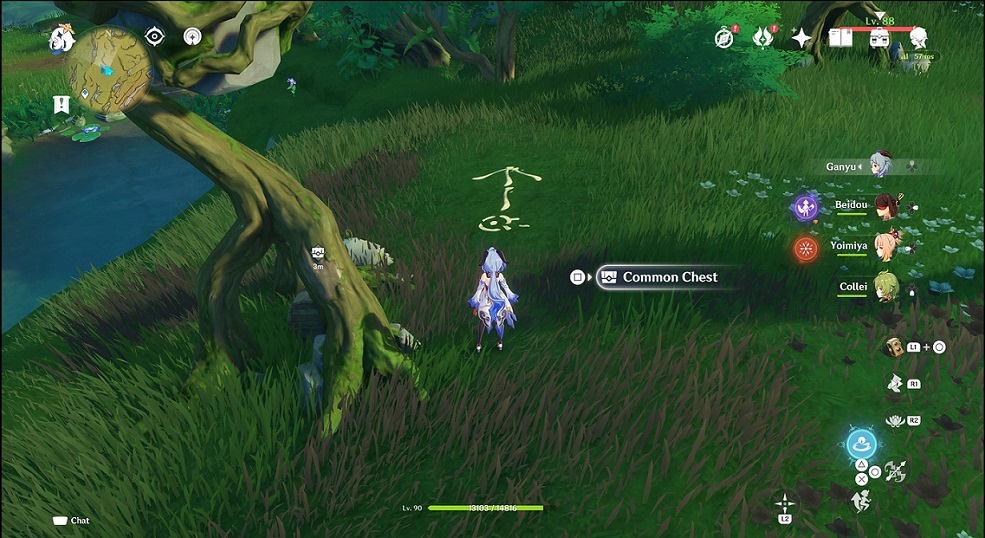 Genshin - arrow rune pointing to final reward