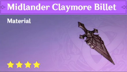 Genshin Impact - How to Get Midlander Claymore Billet and Effects