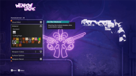 Saints Row - Modify Weapon Material at the Weapon Cache