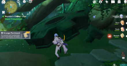 Genshin - Strange Parchment Unlock from Quest