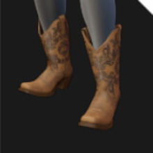 Boots, Cowboy, Embroidered