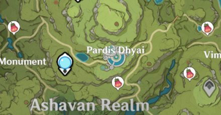 Genshin Impact Cooking Ingredient Zaytun Peach Sumeru Location Pardus Dhyai, Vissudha Field