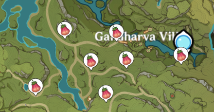 Genshin Impact Cooking Ingredient Zaytun Peach Sumeru Location Gandharva Ville, Avidya Forest, Ashavan Realm