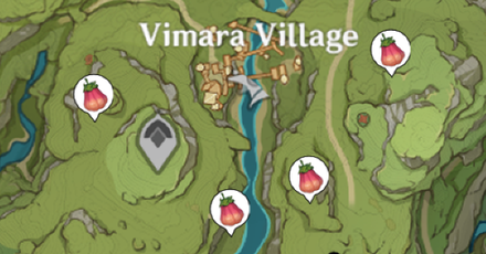Genshin Impact Cooking Ingredient Zaytun Peach Sumeru Location Vimara Village, Ardravi Village