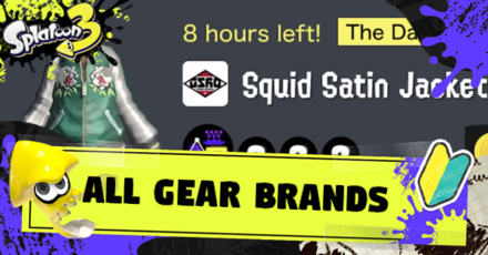 Splatoon 3 All Gear Brands