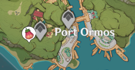 Genshin Impact Cooking Ingredient Zaytun Peach Sumeru Location Port Ormos, Ardravi Village