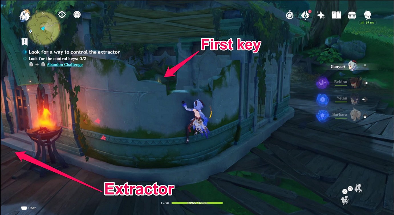 Genshin - Strange Device 3 first key