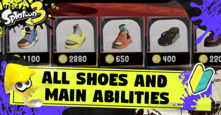 Splatoon 3 All Shoes and Default Abilities