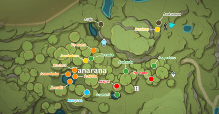 Genshin - Vanarana Aranara Locations
