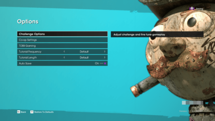 Options then Gameplay