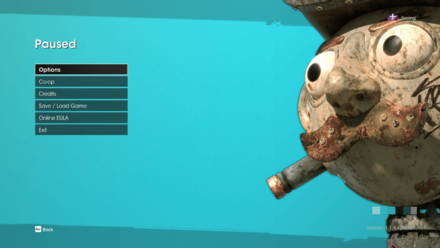 Pause Menu then Options