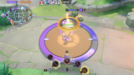 Pokemon UNITE - Mew Scoring a Goal Zone