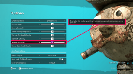 Saints Row - Change the Ammo Scarcity Setting