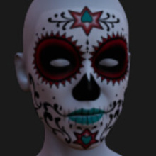 Calavera with Spider Web