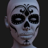 Calavera with Spade