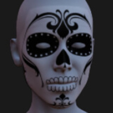 Calavera with Spade