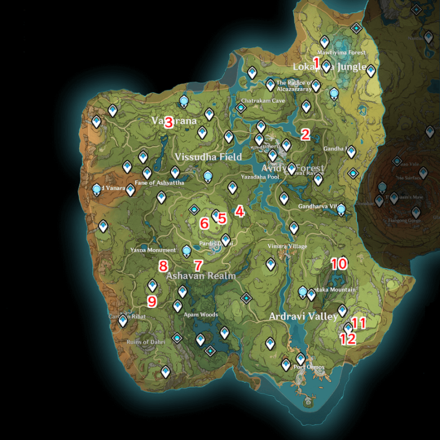 Genshin - Phantasmal Arch Map