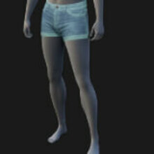 Shorts, Denim, Rolled