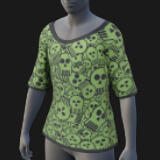 Scoop Neck, Skulls, Medium
