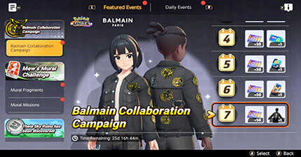 Balmain Collaboration Event Screenshot