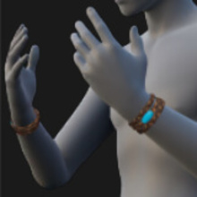 Bracelet, Turquoise, Corded