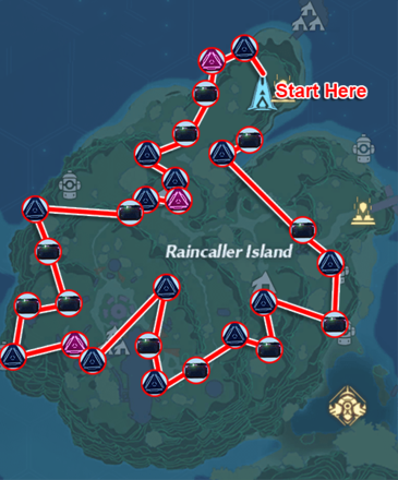 Tower of Fantasy - Raincaller Island XP Farm Route