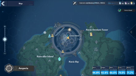 Tower of Fantasy - Cetus Island Omnium Beacon Map
