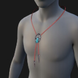 Bolo Tie, Turquoise, Round