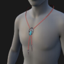 Bolo Tie, Turquoise, Round