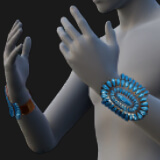 Cuff, Turquoise, Oval