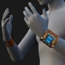 Cuff, Turquoise, Square