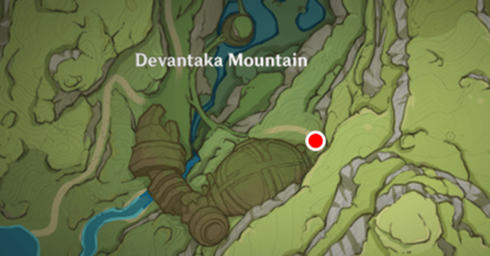 Genshin - Devantaka Mountain Cave Entrance Map