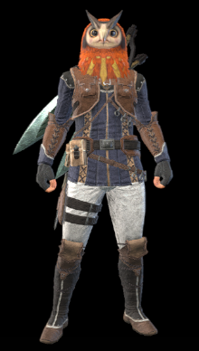 Cohoot Mask Layered Armor Piece (Separate) (Hunter)