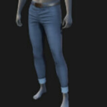 Jeans, Slim, Auto Buckle