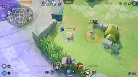 Pokemon UNITE - Glaceon Attacking Baltoy