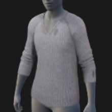 V-Neck, Knit, Medium