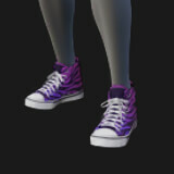 Sneakers, High Top, Stripes