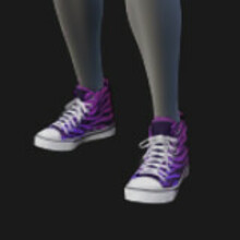 Sneakers, High Top, Stripes