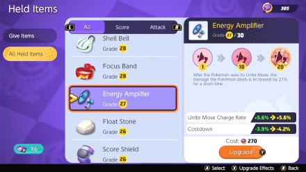 Pokemon UNITE - Unite Move Energy Amplifier Shop