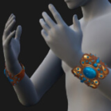 Bracelet, Turquoise, Thick