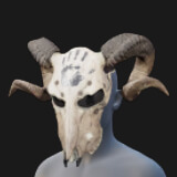 Mask, Skull, Ram