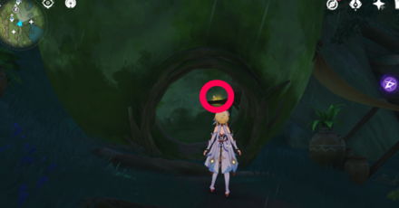 Genshin - Spincrystal 75 Location - Apam Woods in a small house